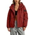 thumbnail image 7 of Waterproof Rain Jackets for Women Oversized Loose And Hooded Windproof Outdoor Mountaineering Water- Full-zip Parka Casual Jacket, 7 of 7
