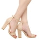 thumbnail image 4 of Zapatos de verano para mujer Correa con hebilla Tacones cuadrados Punta abierta Sandalias transpirables Zapatos de fiesta Wmkox8yii  hfjk1597, 4 of 9
