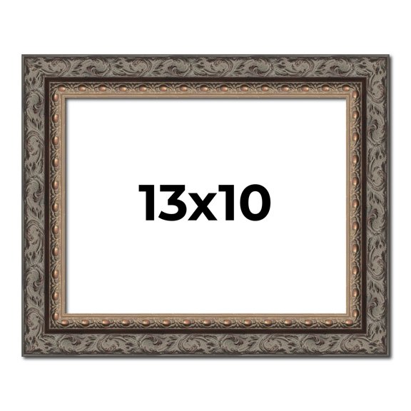 13x10 Frame Black Real Wood Picture Frame Width 2 inches | Interior Frame Depth 0.5 inches | Fitz