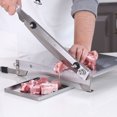 thumbnail image 4 of Rebanadora Cortadora de carne de hueso pequeño de acero inoxidable Cortadora de carne de res Cordero Rebanadora de alimentos vegetales para el hogar Máquina rebanadora para cocinar en casa ShuxiuWang 1327533082655, 4 of 5
