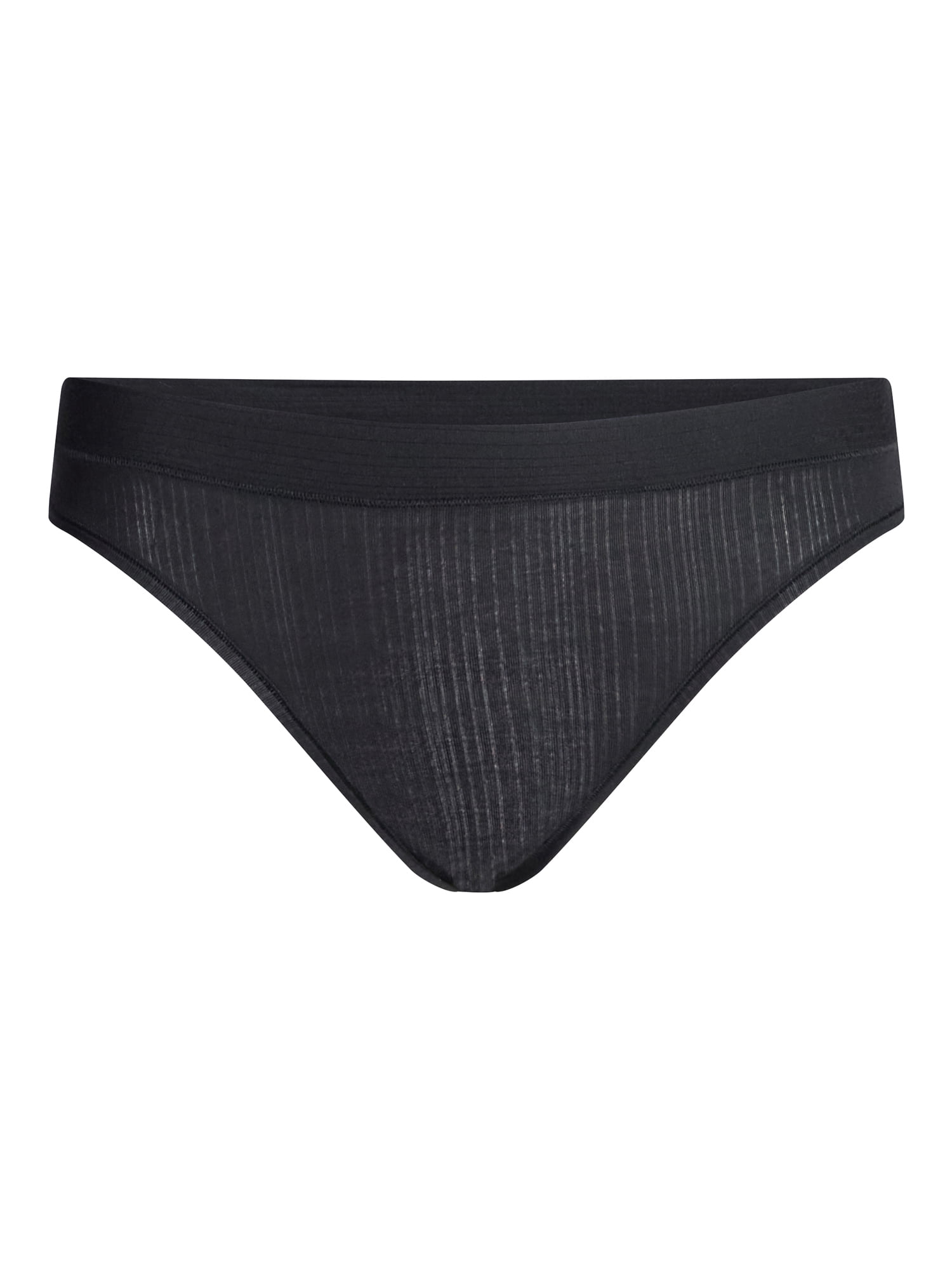 Joyspun Women's Ribbed Modal Thong Panties, 3-Pack, Sizes XS-3XL