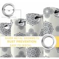 thumbnail image 6 of Vintage Bohemia Blackout Curtains for Bedroom/Living Room, Thermal Insulated Kitchen Curtains, Blue Gray Boho Abstract Flowers Beige Grommet Darkening Window Treatment Drapes 52"x84"x2, 6 of 8