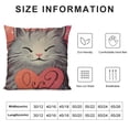 thumbnail image 5 of YINGXI Cute Grey Cat Throw Pillow Cover,Cute for Sofa Bed Home Decor,Housewarming Gifts, Cat Mom Gifts 12x12in, 5 of 5