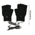 thumbnail image 3 of Winter USB Heated Gloves Fingerless USB Hand Warmer Electric Hand Warming Gloves Heated Mittens, 3 of 7