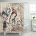 thumbnail image 1 of Cortina de Ducha ABPHQTO Artes Marciales Greco Roman Wrestling 150x180 cm, 1 of 1
