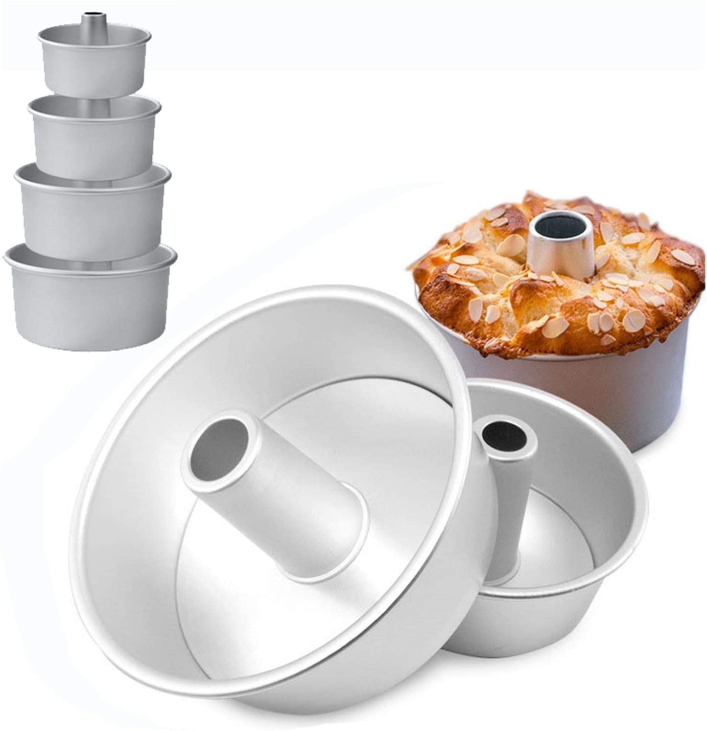 Visland Durable Cake Tin Mold Aluminum Alloy Cake Pan Removable Bottom