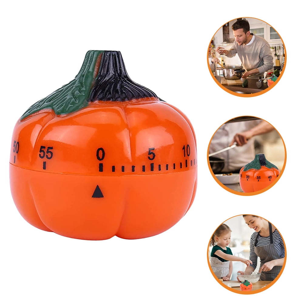 OULII Assorted Color Pumpkin Kitchen Timer Mechanical Countdown Cooking Baking Time Reminder