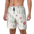 thumbnail image 1 of Fotbe Wildflower Watercolor 2 Traje de Baño para Hombre – Shorts de Natación de Secado Rápido con Forro y Bolsillos-X-Large, 1 of 6