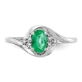 thumbnail image 5 of Quality Gold XBS376 14K White Gold Emerald & Diamond Ring - Size 7, 5 of 5