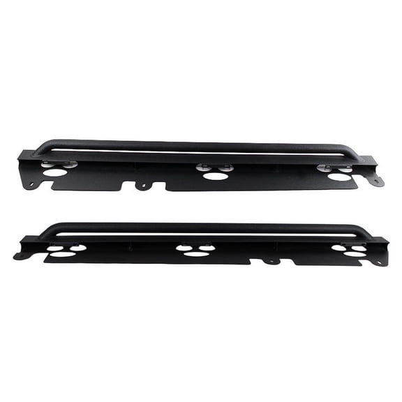 Fishbone FB23011 JK Rubicon Rock Slider with 2 Tubes Steel Textured Black Powder Coat Fits JK 07-17 4 Door JK - 2007-18 JEEP WRANGLER