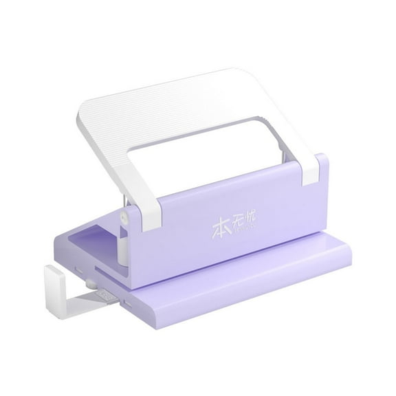 Double Hole Paper Puncher with Chip Storage Tray 2-Hole Paper Punching Tool 5 Sheets Capacity for Paper Cardstock Sheet
