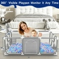 thumbnail image 3 of HioHa Extra Large Baby Playpen, Big Play Pens for Babies and Toddlers, Gap-Free, Climb-Proof Baby Playards for Indoor Fun, Baby Gate Playpen with Zippered Door and Storage Bag, 3 of 7