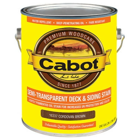 Semi-Transparent Deck & Siding Stain (VOC) Cordovan Brown - Gallon. - Pack of