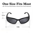 thumbnail image 3 of Gafas de Sol Envolventes milramtob Y2K Plateadas a la Moda, 3 of 6