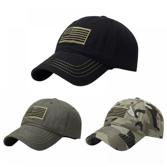 American Flag Hat for Men Women,Vintage Baseball Tactical Hat Cap with USA Flag Adjustable Washed