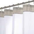 thumbnail image 3 of EastVita Extra Long Shower Curtain with Snap-in Fabric Liner Set, Heavy Weight 84 Inches Water Resistant Shower Curtains Machine Washable, 3 of 8