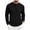 Black, variant on Linfrsh Top for Men Men's Ribbed Henley Shirt Short Sleeve Slim Fit Muscle Shirt Fitted Cotton Casual Long Sleeve
