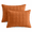 Burnt Orange-20" x 26" (Pack of 2), variant on Ton Quiltedow Shams King Size Aqua Blue Pre-washed 2 Pack 20" X 36" Cozyowcases Breathable Stcases Cover Decorative For Bed In Geometric Pattern