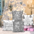thumbnail image 3 of Grey Christmas Throw Pillow Covers 20x20 Set of 4 Christmas Decoration Trees Deer Snowman Merry Christmas Decorative Holiday Farmhouse Pillow Covers for Holiday Christmas Decoration, 3 of 6