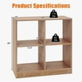 thumbnail image 4 of Giantex 4-Cube Bookcase, Freestanding Open Bookshelf, Storage Wooden Display Shelf, Natural, 4 of 8
