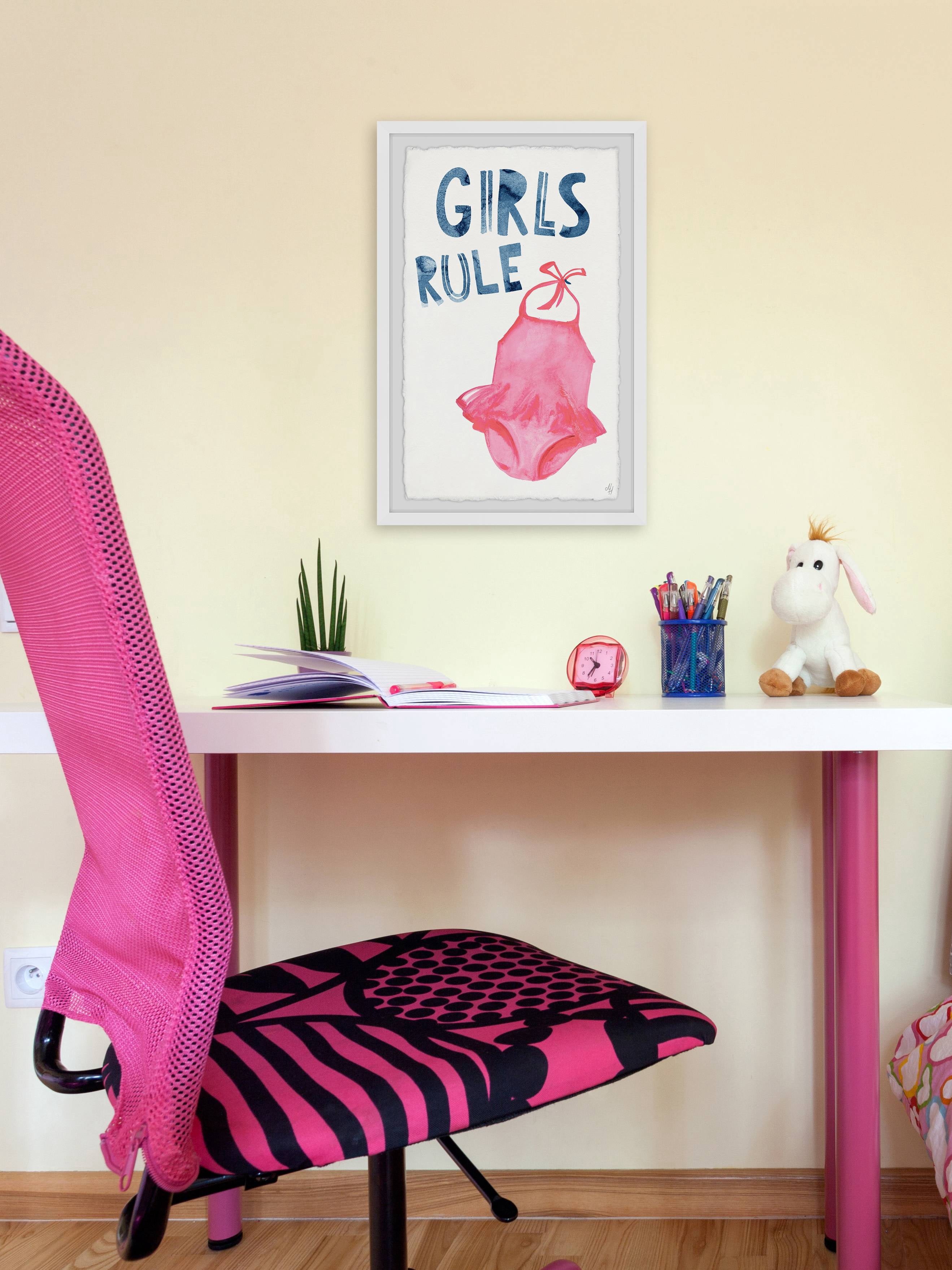 Marmont Hill Girls Rule Swimsuit Framed Wall Art