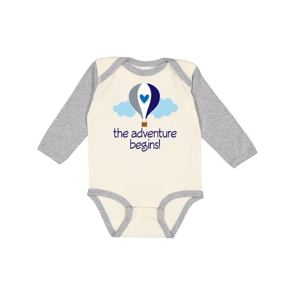 Inktastic The Adventure Begins Hot Air Balloon Boys Boys Long Sleeve Baby Bodysuit