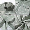 thumbnail image 5 of Fexilor Men's Button Down Long Sleeve Shirt Casual Vacation Style with Pearl Snap-on, 5 of 6