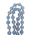 thumbnail image 5 of DecMode Handmade Round Long Light Blue Glass Garland with Tassel with Knotted Brown Jute, 5 of 11