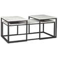 thumbnail image 2 of Signature Design by Ashley Donnesta Ensemble Contemporain de 3 Tables, Comprend une Table Basse et 2 Tables d'Appoint, Noir et Blanc, 2 of 2