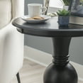 thumbnail image 3 of Powell Elissa Round Pedestal Indoor Accent Side Table, 26" Tall, Black, 3 of 11