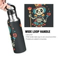 thumbnail image 4 of Cute Clown Skeleton Mardi-gras Halloween Sports Bottle with Straw Stainless Steel Water Jug Portable Thermal Cup Leak-proof 600ML, 4 of 9