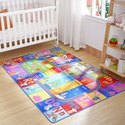 Softlife Play Rug Mat Non Slip Kids Playroom Rug Washable ABC Alphabet Rug for Kids Room Playmats for Babies and Toddlers,3x5