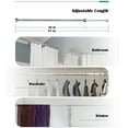 Shower Curtain Rod, 3680" Adjustable Spring Tension Rod, No Drilling