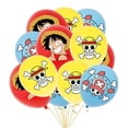 thumbnail image 3 of Juego de 12 globos de látex de dibujos animados de Anime One Piece, decoración para fiestas, suministros para fiestas, regalos de cumpleaños para niños, 3 of 4