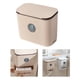 thumbnail image 4 of Bote de basura colgante de pared de 9L con tapa debajo del fregadero Cubo de basura Puerta Armario Oficina Dormitorio Baño Inodoro - Marrón Baoblaze Bote de basura colgante, 4 of 8