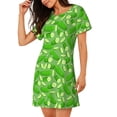 thumbnail image 2 of Daiia Green Cucumber Print Women's Nightshirt Soft Nightgowns for Women Short Sleeve dress Short-sleeved Sleepwear, 2 of 6