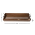 thumbnail image 5 of Mainstays Brown Wooden 18" x 10" Tabletop Tray with Chrome Handles, 5 of 5