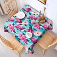 thumbnail image 2 of Pioneer Flower Floral Print Pattern Square Tablecloth,Waterproof Square Table Cover,Wipeable Spillproof Washable Table Cover for Home Kitchen Party Decor 42"X42"(107x107cm), 2 of 6