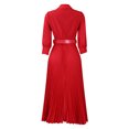 thumbnail image 3 of Spring and Summer Waist Cinching Elegant Solid Color Dress, 3 of 6