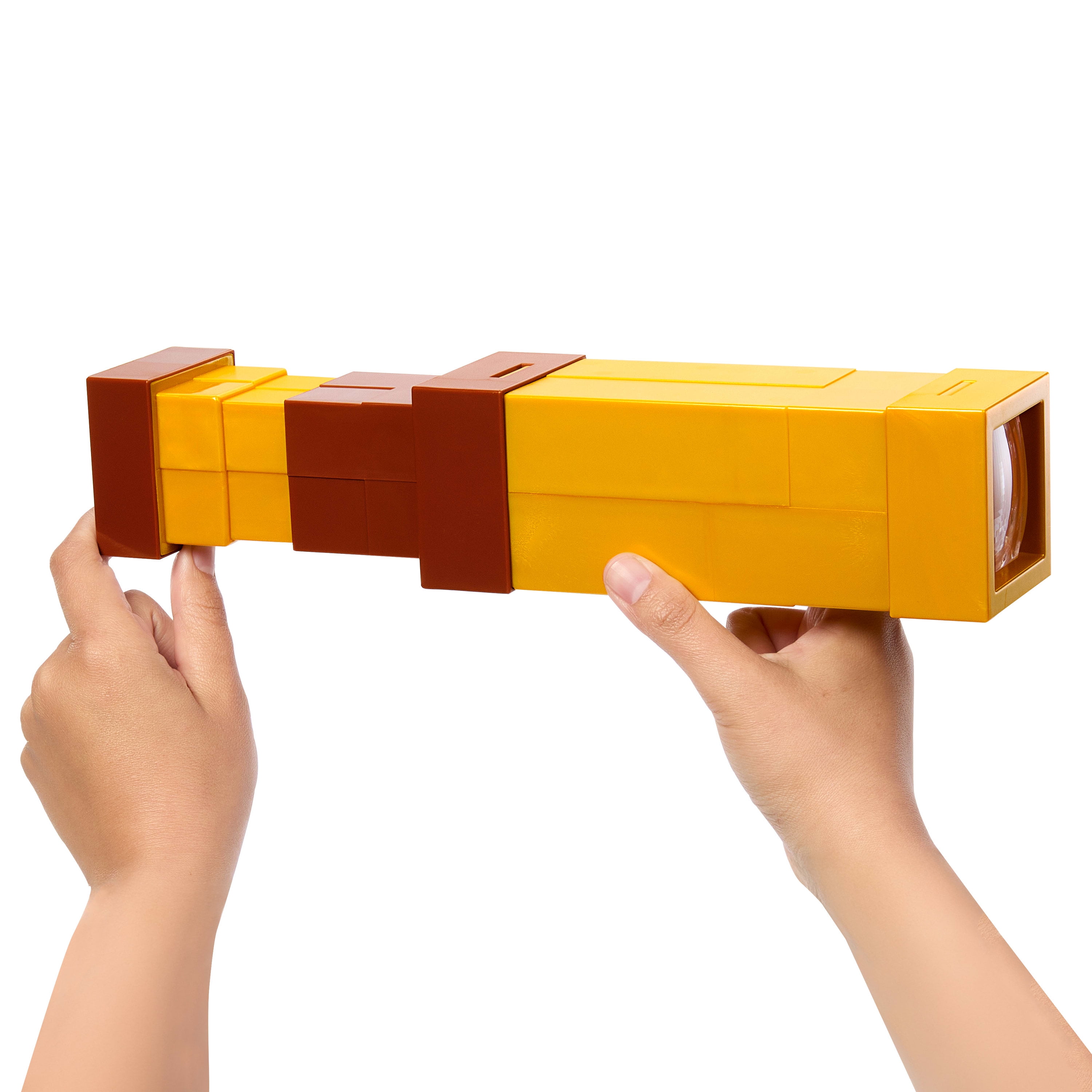 Minecraft Pixel Spyglass Toy with Pixelating View Lens, Kid-Size Accessory for Role-Play & Costumes