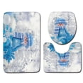 thumbnail image 1 of Xmas Theme Non-Slip Floor Mat Xmas Snowman Bathroom Carpet Door Mat Toilet Three-Piece Non-Slip Floor Mat, 1 of 6