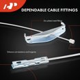 thumbnail image 3 of A-Premium Intermediate Side Parking Brake Cable Assembly Compatible with Ford Models: F-250 Super Duty 1999-2004, F-350 Super Duty 1999-2004 - Replace# F81Z2A793DA, 3 of 9