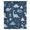 Blue, variant on Navy Blue Dinosaur Sheer Curtains 54" Long, Stars Palm Trees Mountain Modern Art Light Filering Curtains, Breathable Simi Curtain Privacy Drapes for Kitchen Bathroom Nursery Small Window Treatment