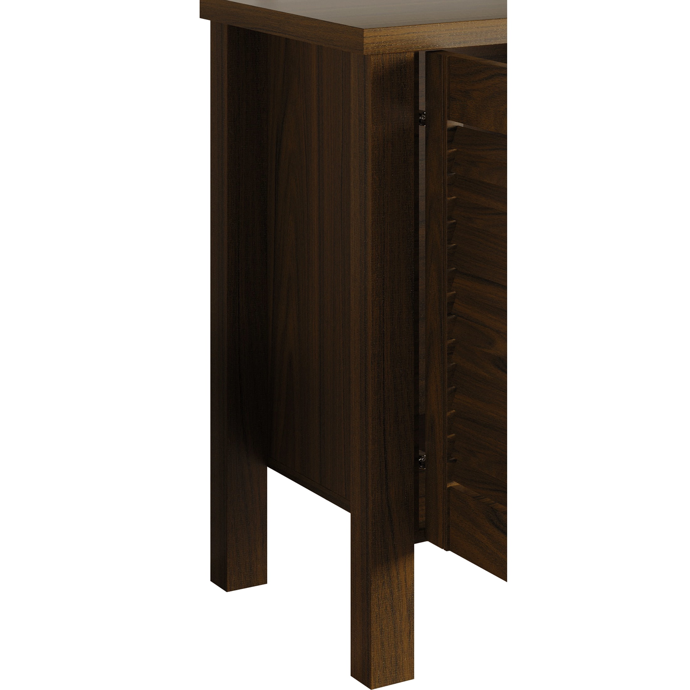 Castle Place Traditional TV Stand Console for TVs up to 65", Brown