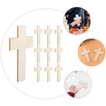 thumbnail image 6 of Raindrops Wooden Cross Shaped Crafts Blocks for Decor Beige Color Smooth Wood Surface Perfect for DIY, 6 of 8