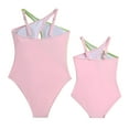 thumbnail image 5 of Odeerbi Mommy and Me Swimsuits One Piece Swimsuit for Women Tummy Control Bathing Suit High Cut Swimwear Parent-Child Bikini Outfit Mother-Daughter Adult Beachwear Bodysuit Green, 5 of 5