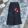 thumbnail image 1 of Vaqueros Retro Skull Hip Y2k Hop Harajuku Vintage Nuevos, 1 of 6