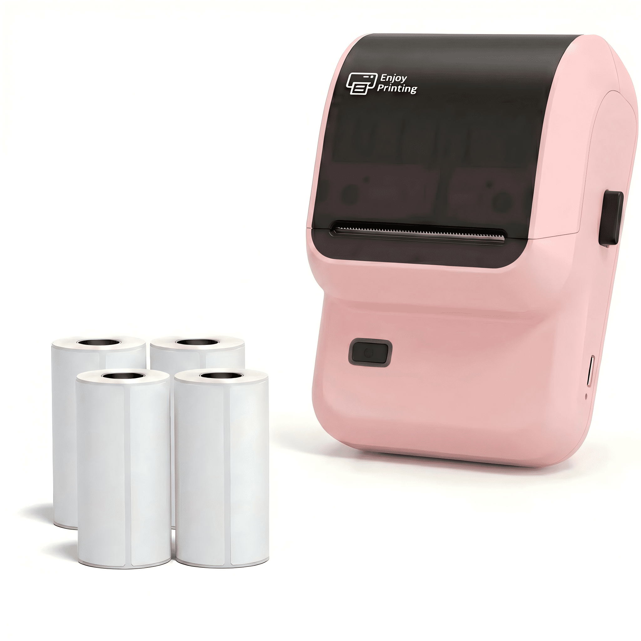Portable Thermal Label Printer – App with 500+ Icons & Editable Templates, 203DPI, No-Ink Low Cost – for Small Business: Jewelry, Bakery, Clothing, Thank You & Logo Labels