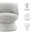 thumbnail image 2 of Vesta Chenille Fabric Upholstered Swivel Chair in Dove Gray, 2 of 9