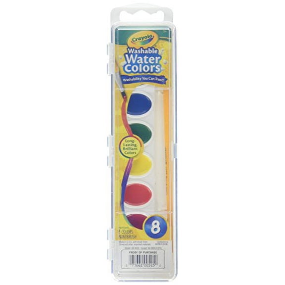 Crayola Watercolor Paints Washable 8 Primary Colors, Pack Of 2